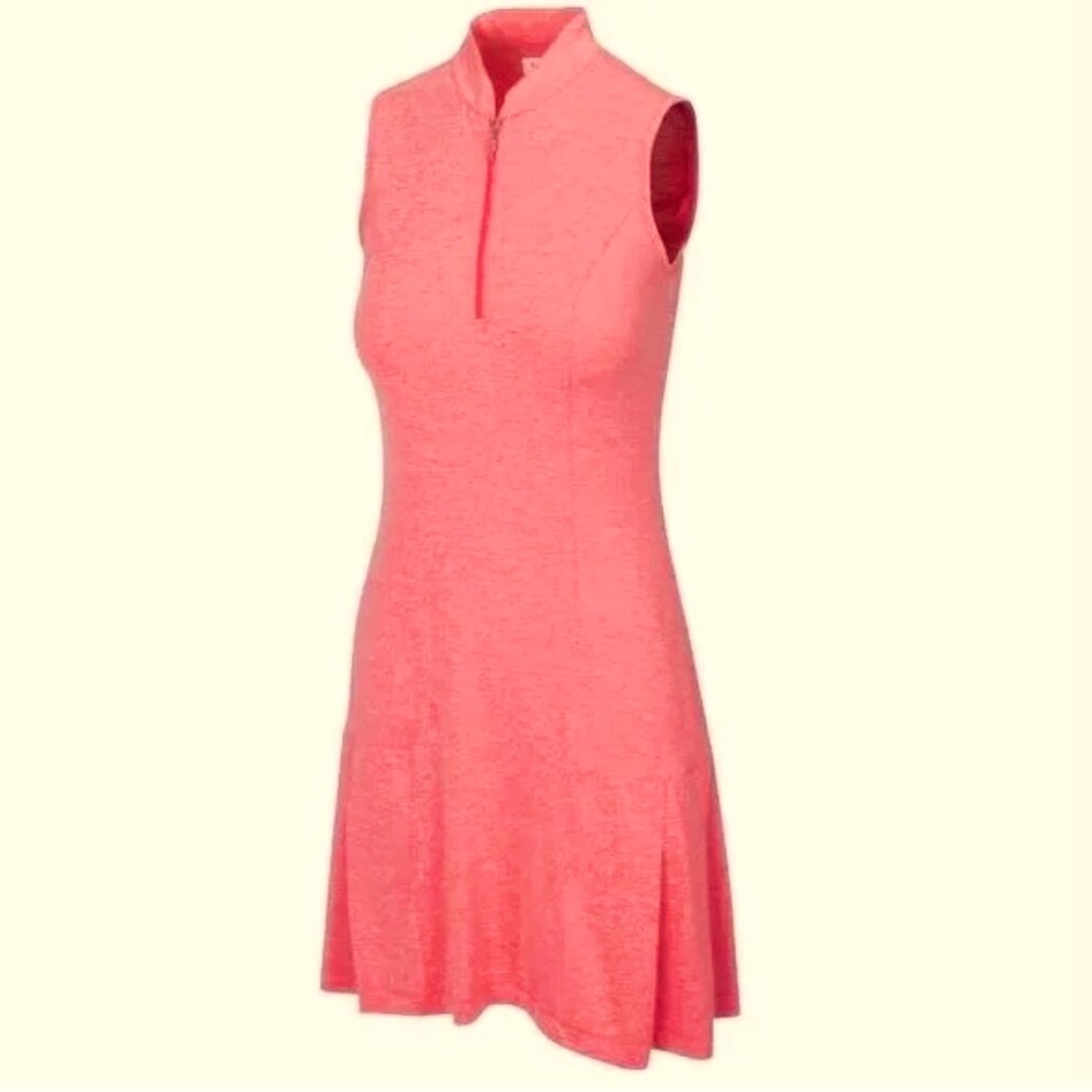 Greg Norman Collection Coral UPF+ Athletic Tennis/ Golf Dress Large NWOT